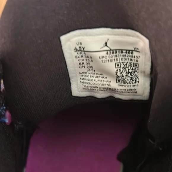 COPY - NIKE Air Jordan 6-17-23 (GS) Hyper Royal Hyper Violet 428818-400 Size 5 … - Picture 11 of 12